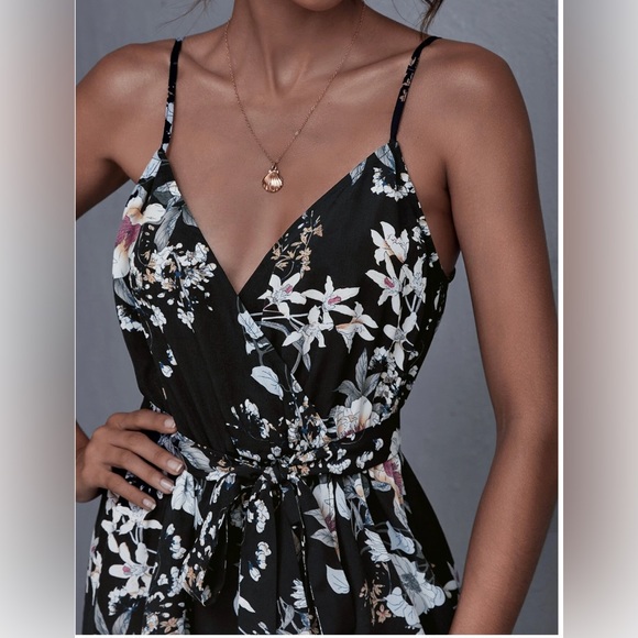 Boho Belted Floral Print Cami Dress - Picture 5 of 7